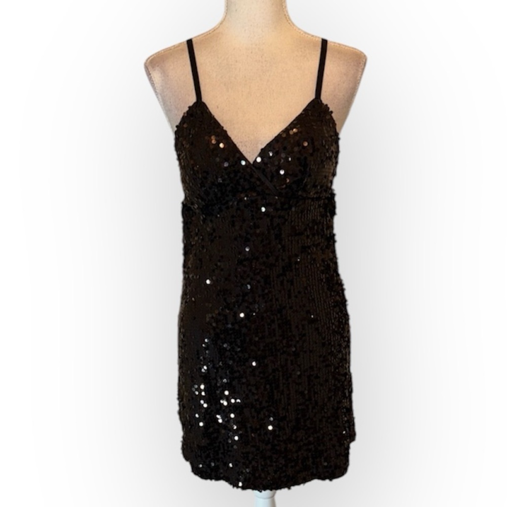 Poetry Clothing black sequins mini dress